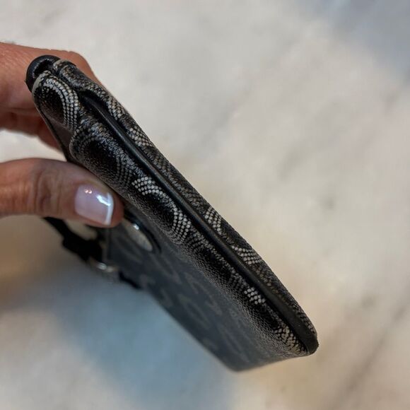 Coach Waverly Opt Art Dotted Saffiano Leather Pouch Clutch Wristlet - Picture 11 of 15